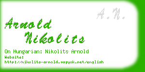 arnold nikolits business card